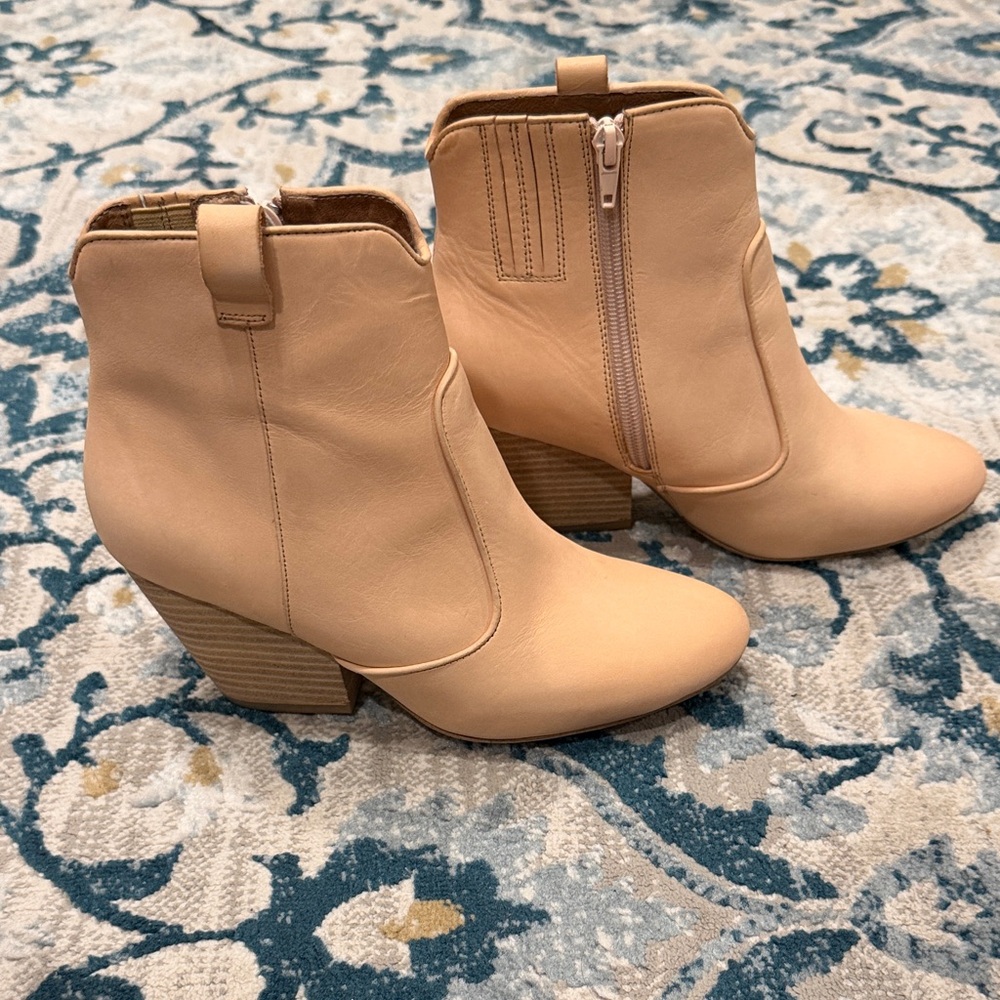 Jeffrey Campbell Cream Ankle Booties